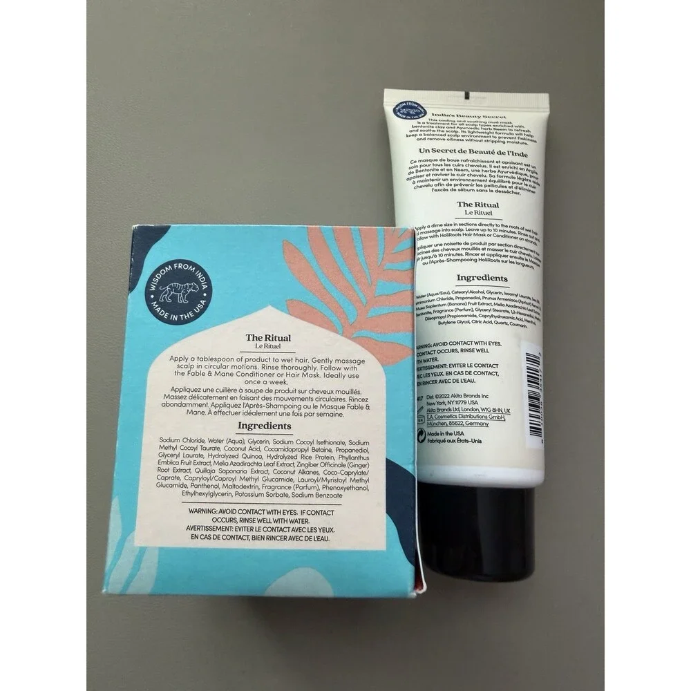 Fable & Mane SahaScalp Wild Ginger Scrub 8 fl oz + Cooling Scalp Mud Mask 6